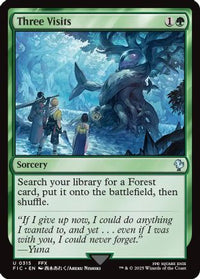 Three Visits (Surge Foil) -  Foil (FIC-315) - Commander: FINAL FANTASY