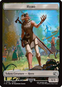 Hero (0002) // Treasure Double-Sided Token -  Foil (FIN-2 // 23) - FINAL FANTASY