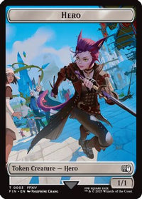 Hero (0003) // Treasure Double-Sided Token -  Foil (FIN-3 // 23) - FINAL FANTASY