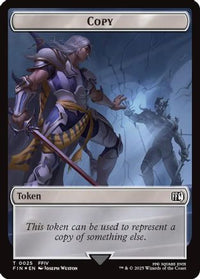 Copy (0025) // Moogle (0034) Double-Sided Token (Surge Foil) -  Foil (FIN-25 // 34) - FINAL FANTASY
