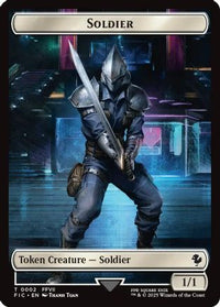 Soldier // Rebel Double-Sided Token -  (FIC-2 // 7) - Commander: FINAL FANTASY