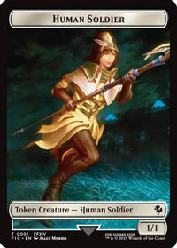 Human Soldier // Hero (0009) Double-Sided Token -  (FIC-1 // 9) - Commander: FINAL FANTASY