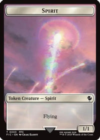 Spirit // Hero (0003) Double-Sided Token -  (FIC-3 // 3) - Commander: FINAL FANTASY