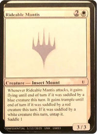 Rideable Mantis (-) - Un-Known Event Playtest Cards