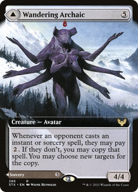 Wandering Archaic // Explore the Vastlands (Extended Art) [Strixhaven: School of Mages]