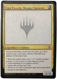 Your Favorite Missing Character (-) - Un-Known Event Playtest Cards
