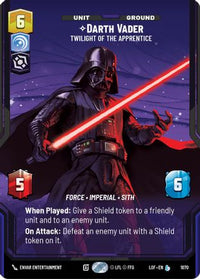 Darth Vader - Twilight of the Apprentice (Prestige Foil) (1070) - Legends of the Force Foil