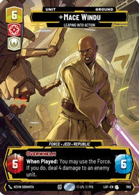 Mace Windu - Leaping into Action (Prestige Foil) (1102) - Legends of the Force Foil