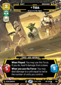 Yoda - My Ally is the Force (Prestige Foil) (1103) - Legends of the Force Foil