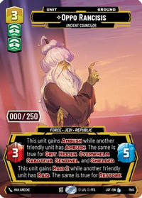 Oppo Rancisis - Ancient Councilor (Serialized) (1145) - Legends of the Force Foil