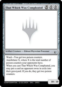 That Which Was Compleated (-) - Un-Known Event Playtest Cards