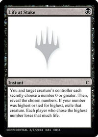 Life at Stake (-) - Un-Known Event Playtest Cards