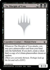 The Disciple of Vess (-) - Un-Known Event Playtest Cards