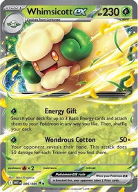 Whimsicott ex 005  - Holofoil SV White Flare - Double Rare