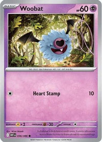 Woobat 036  - Reverse Holofoil SV White Flare - Common