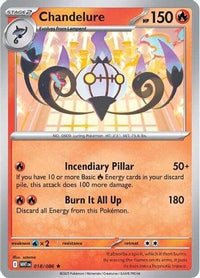 Chandelure 018  - Holofoil SV White Flare - Rare