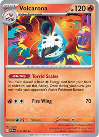 Volcarona 016  - Holofoil SV Black Bolt - Rare