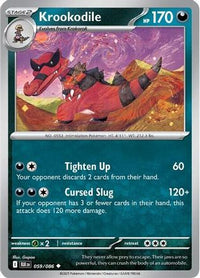 Krookodile 059  - Holofoil SV Black Bolt - Uncommon