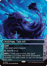 Creeping Tar Pit (0099) (Borderless) (Galaxy Foil) (EOE-099) - Edge of Eternities Foil