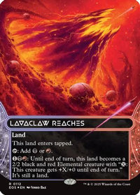 Lavaclaw Reaches (0112) (Borderless) (Galaxy Foil) (EOE-112) - Edge of Eternities Foil