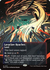 Lavaclaw Reaches (0157) (Borderless) (Galaxy Foil) (EOE-157) - Edge of Eternities Foil