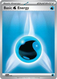 Basic Water Energy 019  - Reverse Holofoil SVE Scarlet & Violet Energies - Common