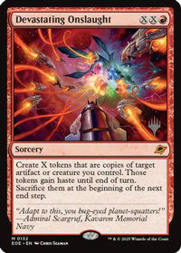 Devastating Onslaught -  Foil (PPEOE-132) - Promo Pack: Edge of Eternities
