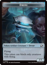 Drone // Lander (0005) Doubled-Sided Token -  Foil (EOE-3 // 5) - Edge of Eternities