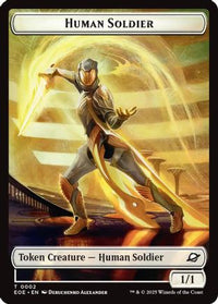 Human Soldier // Lander (0007) Doubled-Sided Token -  (EOE-2 // 7) - Edge of Eternities