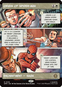 Origin of Spider-Man (Borderless) -  Foil (SPM-218) - Marvel's Spider-Man
