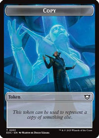 Copy // Golem (0012) Double-Sided Token -  Foil (EOC-1 // 12) - Commander: Edge of Eternities