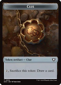 Clue // Beast (0005) Double-Sided Token -  Foil (EOC-10 // 5) - Commander: Edge of Eternities
