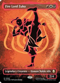 Fire Lord Zuko (Borderless) (Neon Ink Foil) -  Foil (TLA-360) - Avatar: The Last Airbender