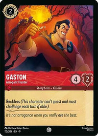 Gaston - Arrogant Hunter (115/204) Cold Foil - Fabled