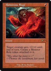 Monstrous Rage (Retro Frame) -  Foil (WPN-002) - WPN & Gateway Promos