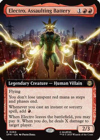 Electro, Assaulting Battery (Extended Art) -  Foil (SPM-260) - Marvel's Spider-Man