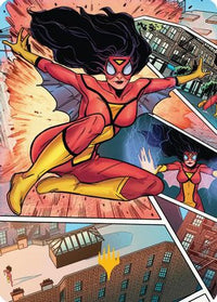 Spider-Woman, Stunning Savior Art Card (Gold-Stamped Planeswalker Symbol) -  (AASPM-051) - Art Series: Marvel's Spider-Man