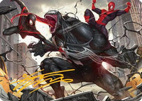 Terrific Team-Up Art Card (Gold-Stamped Signature) -  (AASPM-023) - Art Series: Marvel's Spider-Man