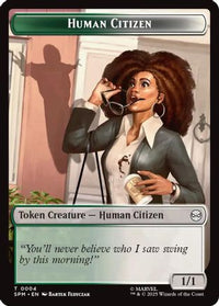 Human Citizen // Treasure Double-Sided Token -  Foil (SPM-4 // 7) - Marvel's Spider-Man