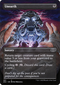 Unearth (Borderless Alternate Art) [Double Masters 2022]