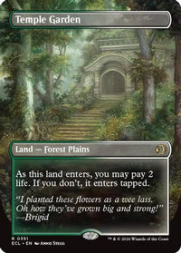 Temple Garden (Borderless) -  Foil (ECL-351) - Lorwyn Eclipsed