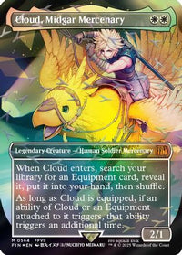 Cloud, Midgar Mercenary (Borderless) (Chocobo Track Foil) -  Foil (FIN-564) - FINAL FANTASY