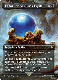 Chaos Shrine's Black Crystal (Borderless) -  Foil (FIC-445) - Commander: FINAL FANTASY
