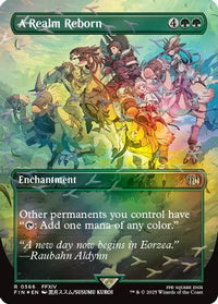 A Realm Reborn (Borderless) (Chocobo Track Foil) -  Foil (FIN-566) - FINAL FANTASY