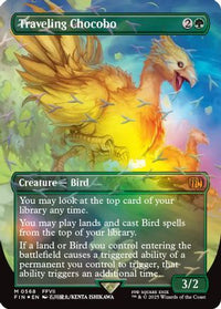 Traveling Chocobo (Borderless) (Chocobo Track Foil) -  Foil (FIN-568) - FINAL FANTASY