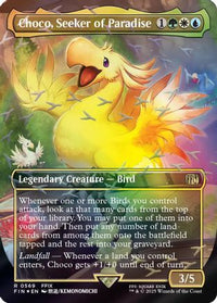 Choco, Seeker of Paradise (Borderless) (Chocobo Track Foil) -  Foil (FIN-569) - FINAL FANTASY