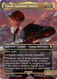 Squall, Gunblade Duelist (Borderless) -  Foil (FIC-453) - Commander: FINAL FANTASY