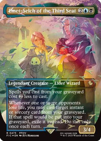 Emet-Selch of the Third Seat (Borderless) (Chocobo Track Foil) -  Foil (FIC-473) - Commander: FINAL FANTASY
