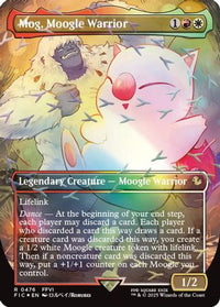Mog, Moogle Warrior (Borderless) (Chocobo Track Foil) -  Foil (FIC-476) - Commander: FINAL FANTASY