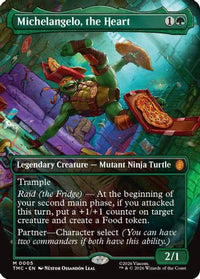 Michelangelo, the Heart (Borderless) -  Foil (TMC-005) - Commander: Teenage Mutant Ninja Turtles